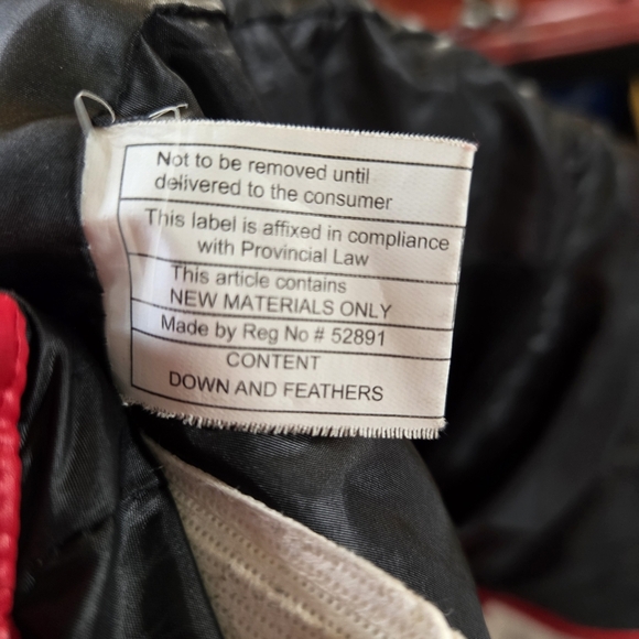 Hudson's Bay Red Olympic Down Canada Men's Puffer Vest Size L - Picture 6 of 9